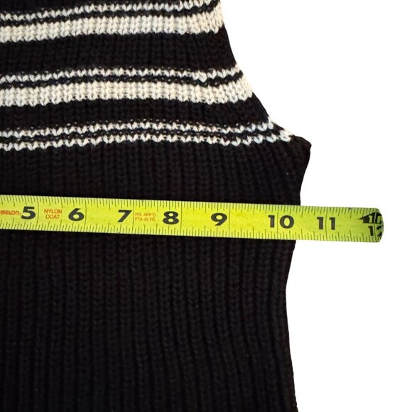 American Eagle Outfitters Womens Top XS Black White Striped Knit Tank - Picture 7 of 8